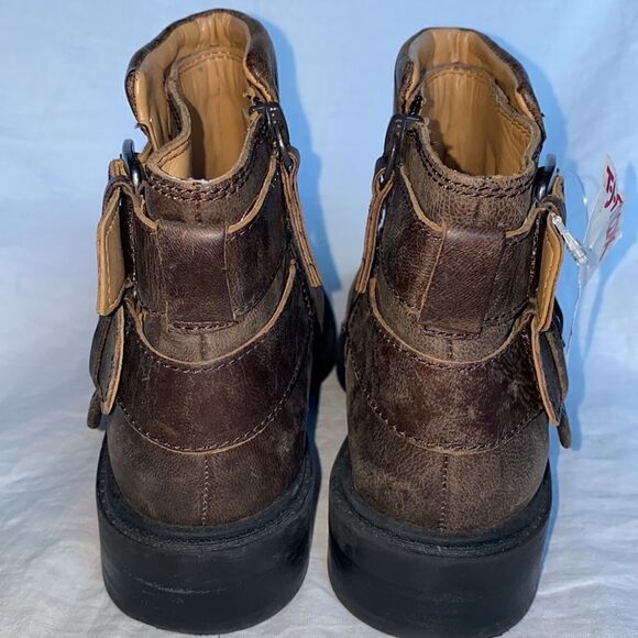 NINE WEST Brown Gingham Bootie-5 NEW! - Picture 2 of 8